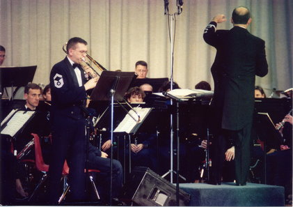 Dr. Williams as soloist with the U.S. Air Force Concert Band with Colonel Lowell Graham conducting.